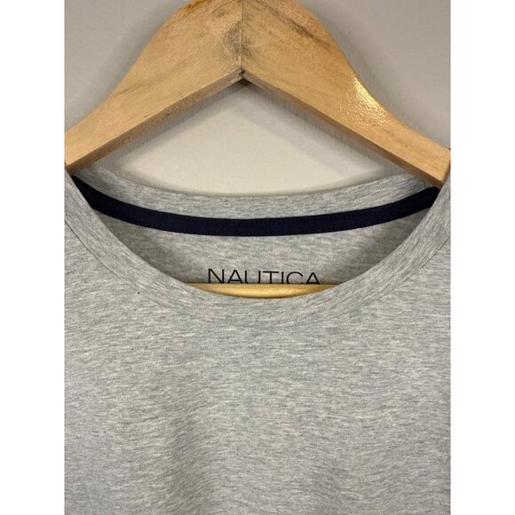 Nautica Gray Long-Sleeve Crewneck Performance Tee Lightweight Mens Shirt XL - Picture 6 of 11